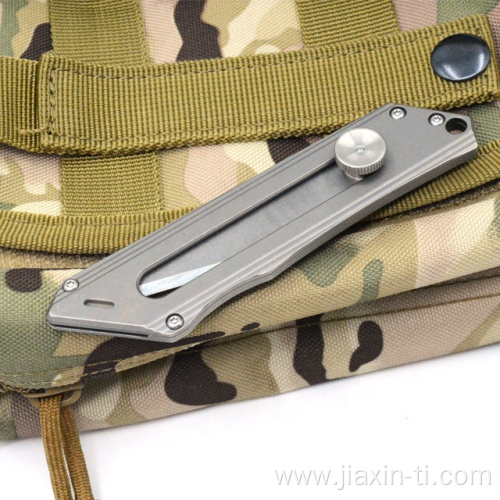 edc knife box cutter titanium belt knife